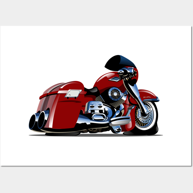 Cartoon Motorbike Wall Art by Mechanik